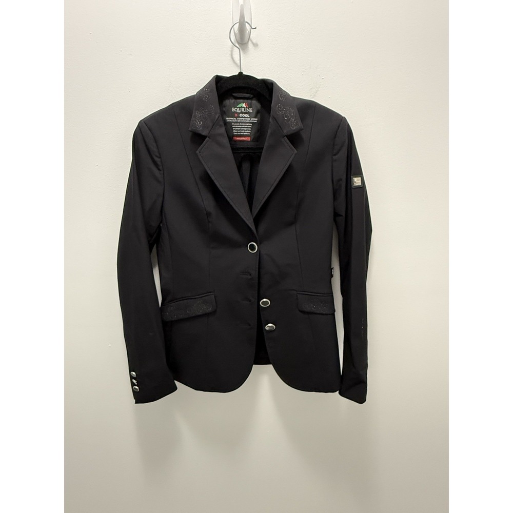 Equiline X-Cool Technical Competition Show Jacket Black Women's Stretch Italy Sm